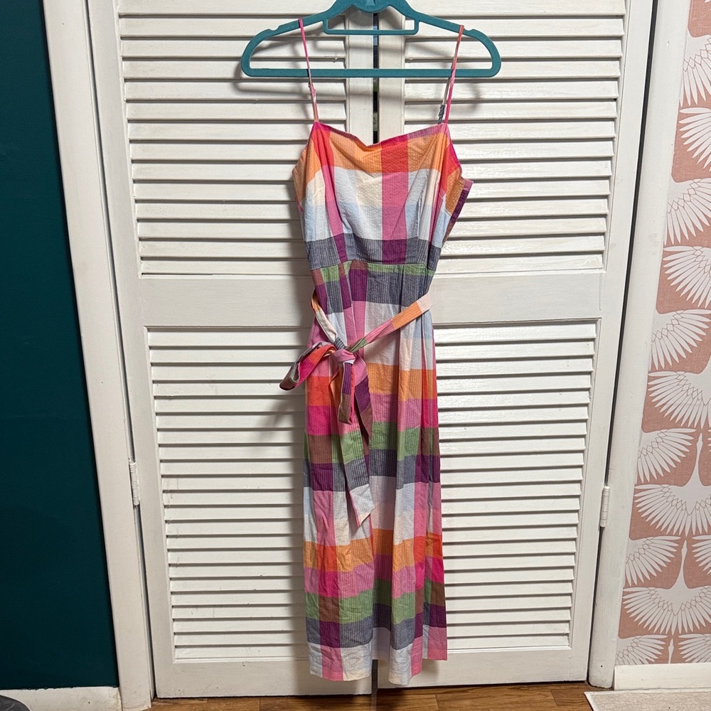 Kate Spade Colorful Checkered Midi Dress
